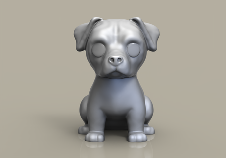 funko pop cão Preto boca cur 3d print model - Mito3D