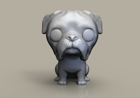 funko pop cane pugile personalizzato 3d print model - Mito3D