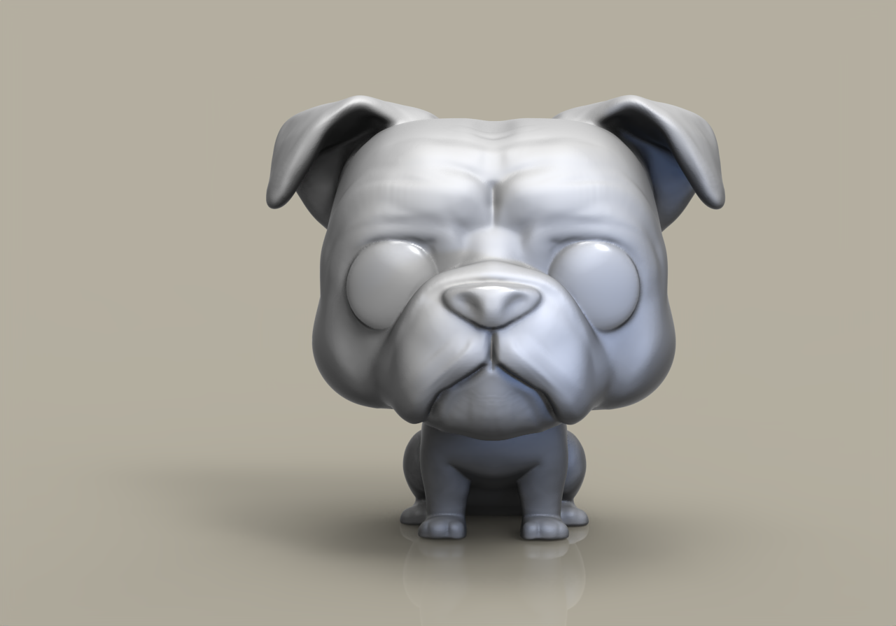 funko popular perro buldog personalizado 3D print model - Mito3D