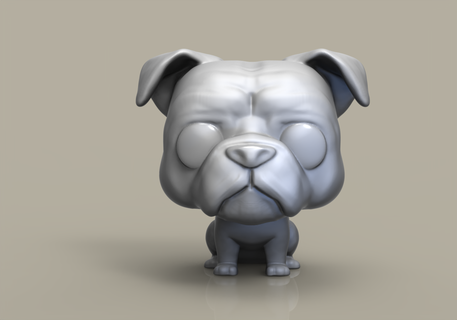 funko pop dog bulldog custom 3d print model - Mito3D