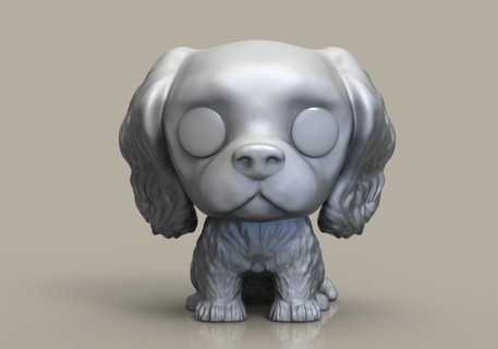 funko pop cane cavaliere re personalizzato 3d print model - Mito3D