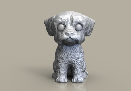 funko pop dog crossbred schanuzer & poodle 3d print model - Mito3D