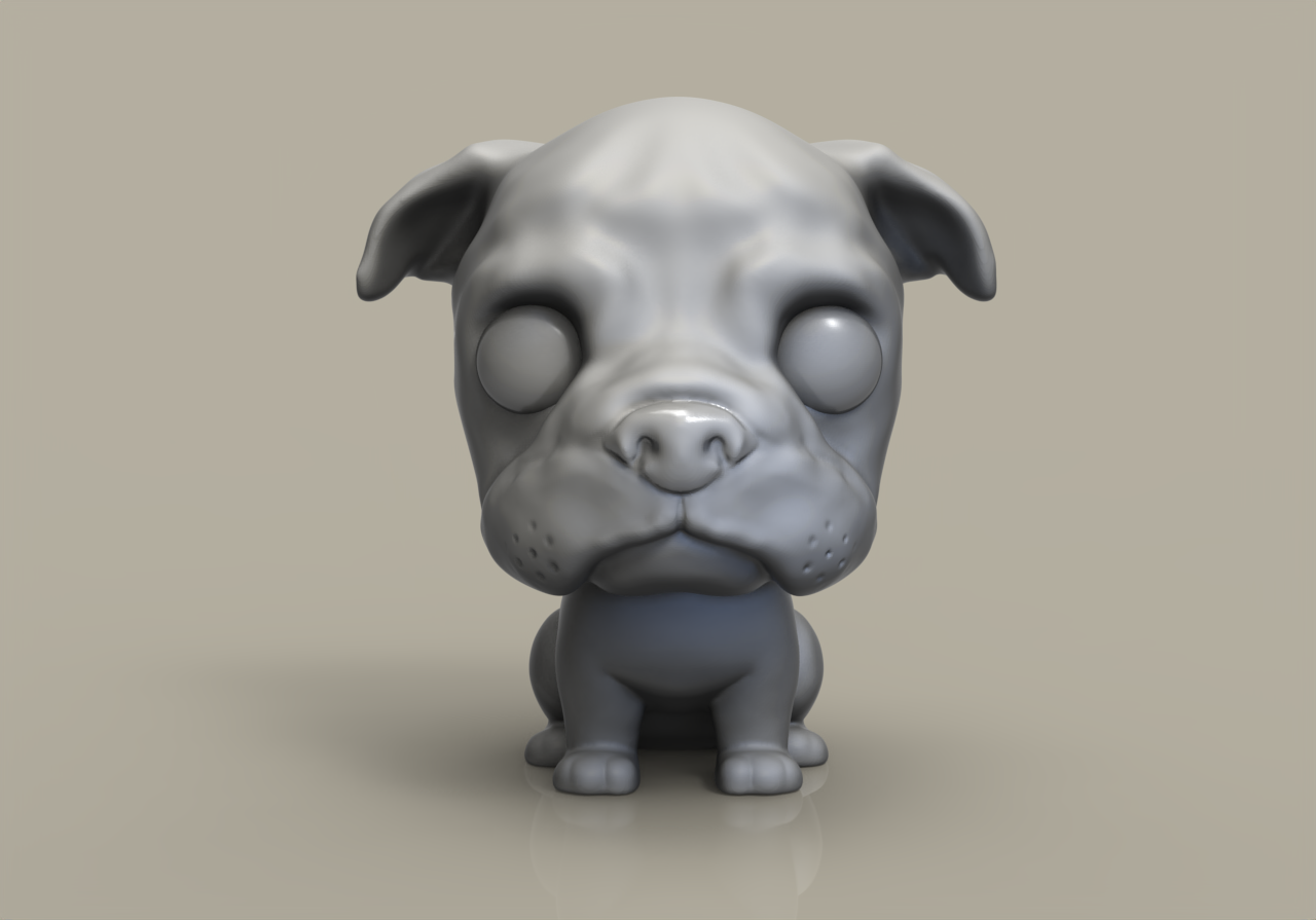 funko pop cane Inglese bulldog personalizzato 3D print model - Mito3D