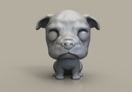 Funko pop köpek ingilizce bulldog özel 3d print model - Mito3D