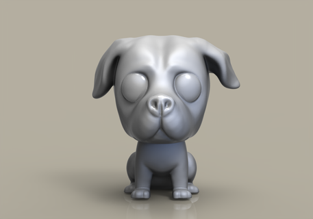 funko pop cão macaco Russell personalizadas 3d print model - Mito3D
