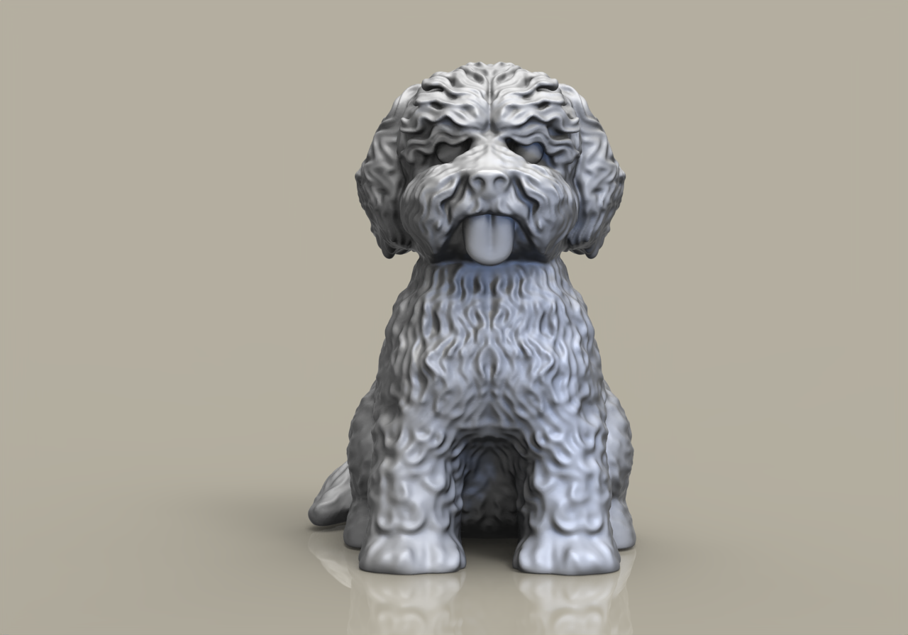 funko Pop Hund lagotto Romagna 3d Modell romagnolostl Datei Benutzerdefiniert Zahl 3D print model - Mito3D