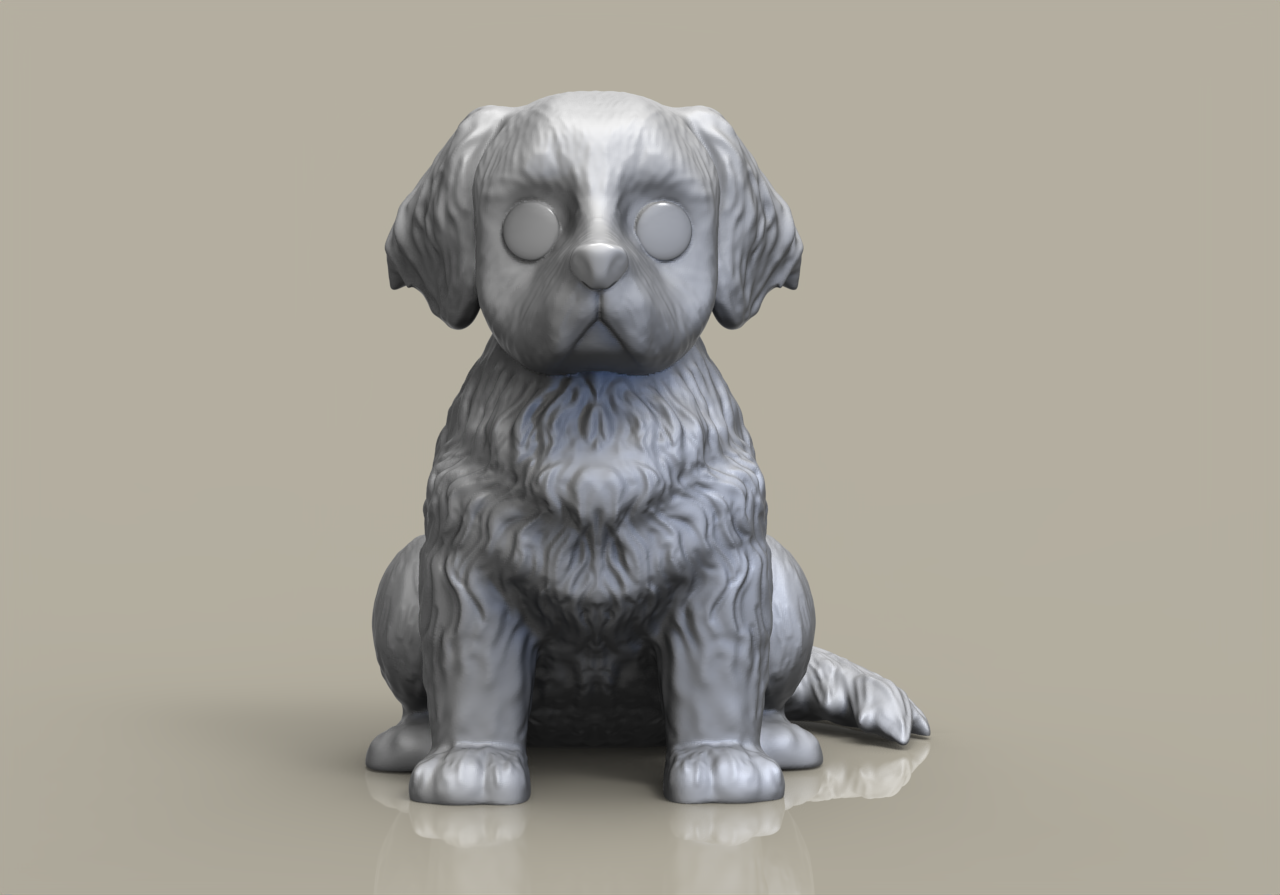 funko pop chien Leonberger Douane 3D print model - Mito3D