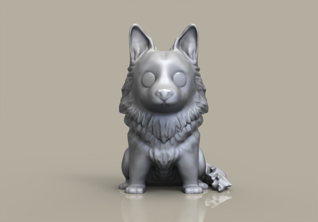 funko popular perro mudi Arte personalizado 3D print model - Mito3D