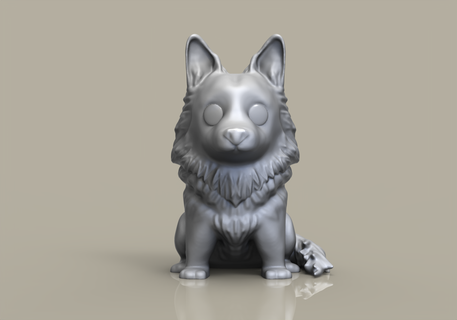 funko pop dog mudi Art custom 3d print model - Mito3D
