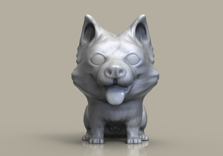 funko Pop Hund Pomsky samoyed Benutzerdefiniert 3d print model - Mito3D