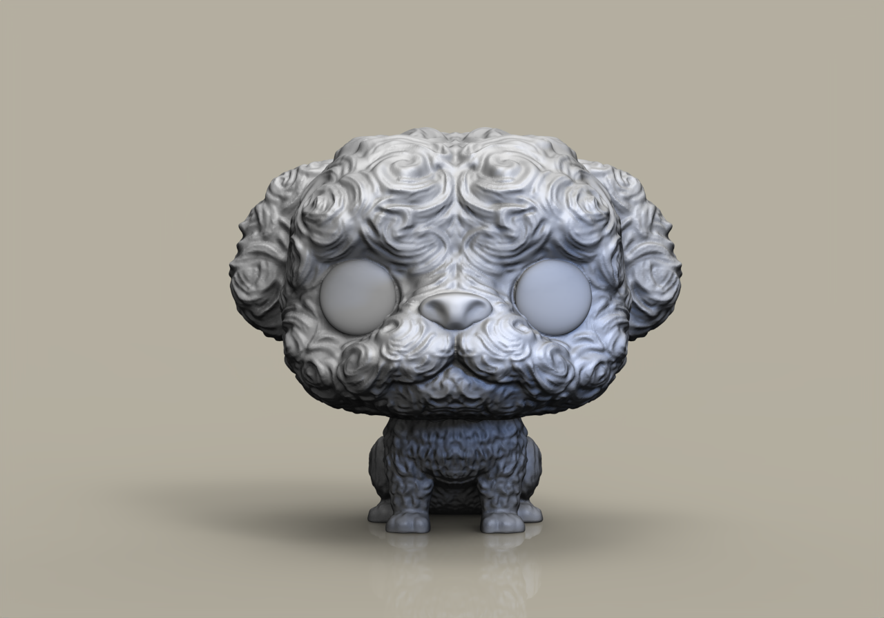 funko pop cane barboncino personalizzato 3D print model - Mito3D