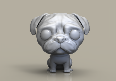 funko pop dog pug funko pop custom custom funko dog custom funko custom dog  3d print model - Mito3D