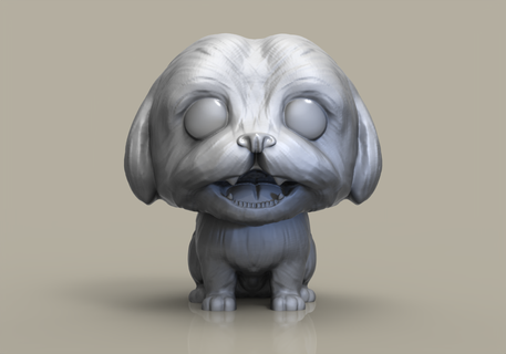 funko pop dog shih tzu custom 3d print model - Mito3D