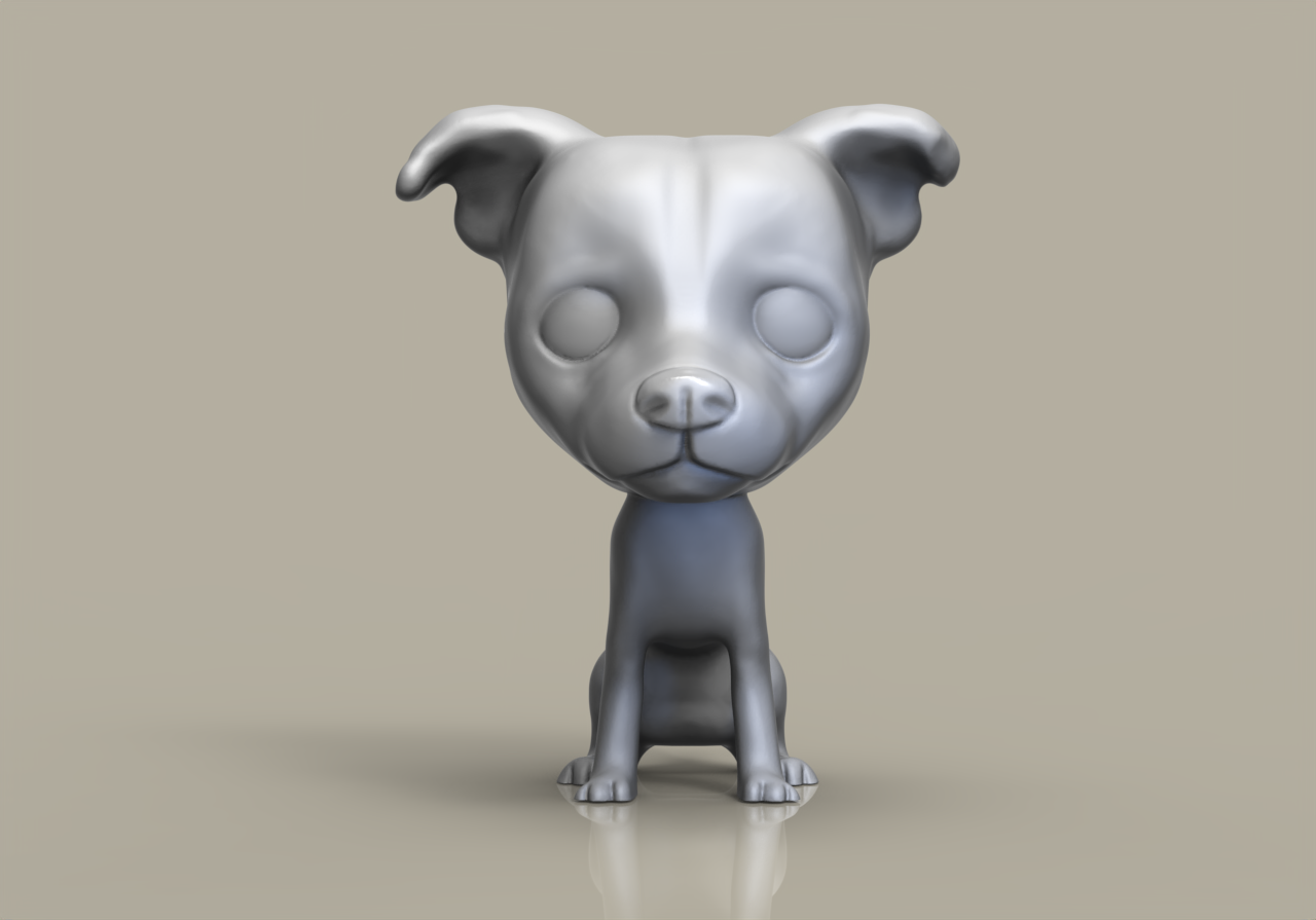 funko pop chien Espagnol levrette 3D print model - Mito3D