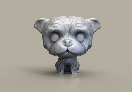funko pop chien Yorkshire Douane 3d print model - Mito3D