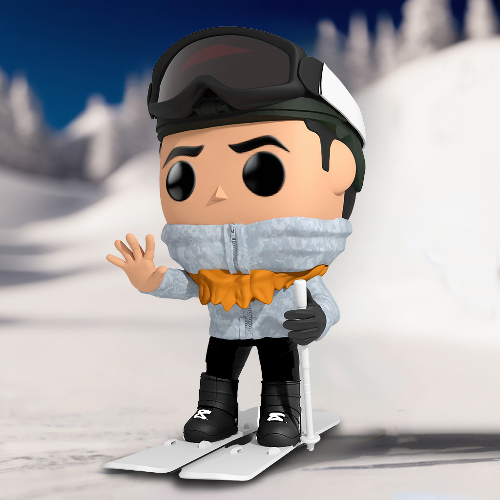 funko pop skifahrer kunst benutzerdefiniert arzt personalizado 3D print model - Mito3D