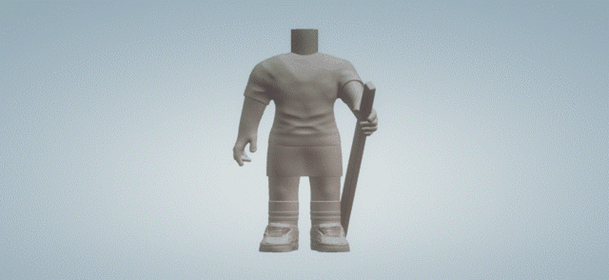 funko pop femmina campo hockey corpo arte personalizzato giocatore 3d print model - Mito3D