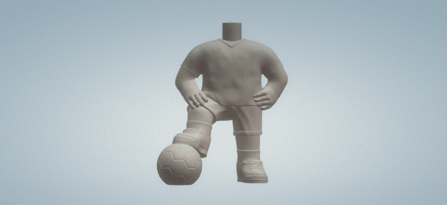 funko pop maschio calciatore corpo arte personalizzato calcio giocatore 3d print model - Mito3D