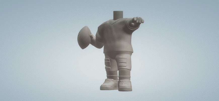 funko popular hombre fútbol cuerpo arte personalizado americano hombres 3d print model - Mito3D