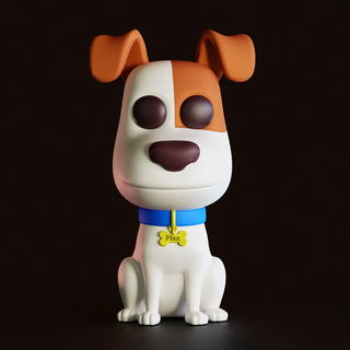 Funko pop max köpek Sanat şekil oyuncak pixar tahsil edilebilir vinil gizli hayat Evcil Hayvanlar 3d print model - Mito3D