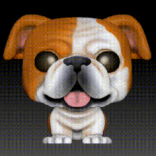 funko pop pet english bulldog englishbulldog doggy redroach art toy toys doggies mascot resin print custom friend 3d print model - Mito3D