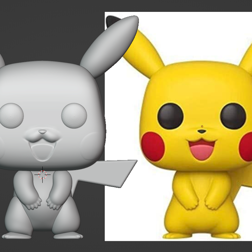 funko pop Pikachu Pokémon 3D print model - Mito3D