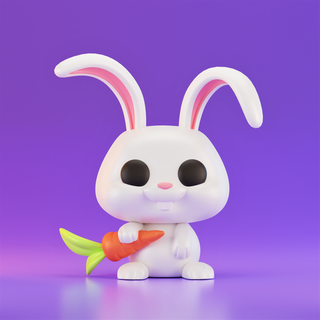 funko pop palla neve gadget figura giocattolo arte pixar coniglio Pasqua collezionabile vinile carota segreto vita of animali domestici 3d print model - Mito3D