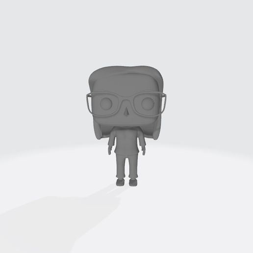 funko popular mujer lentes 3D print model - Mito3D