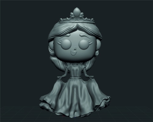 funko princesse fille 3d print model - Mito3D