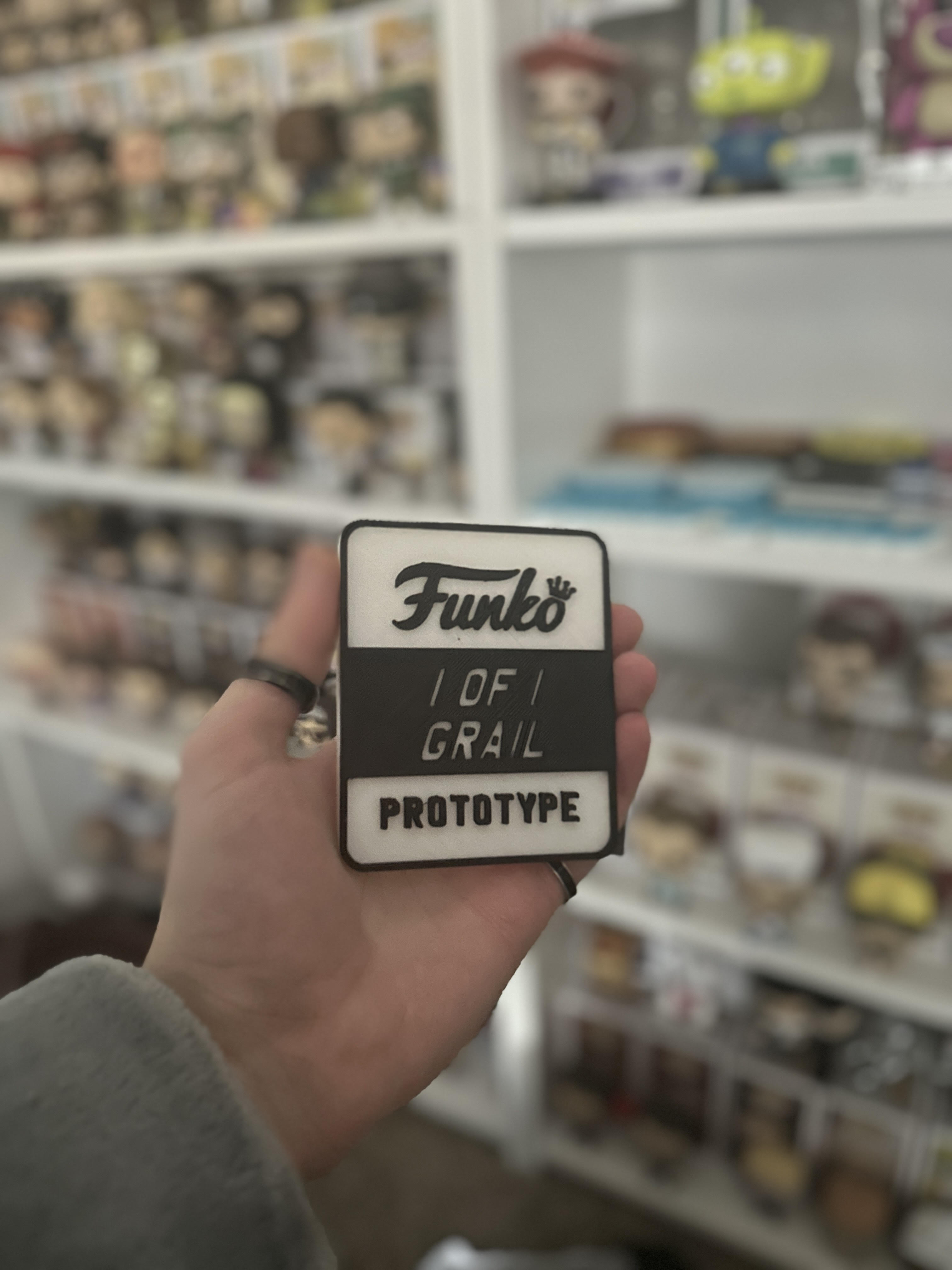 Funko prototip baskı renkli 3d Yazdır Dosyalar orijinal pop vinil logo işaret viny kase 3D print model - Mito3D