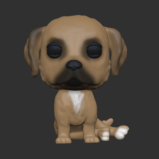 funko shaggy dog funkopop mascot hairy 3d print model - Mito3D