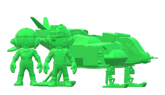funko ud 4 Aliens Cheyenne Pilot kolonial Marine uscm 02 Stütze Replik 3d print model - Mito3D