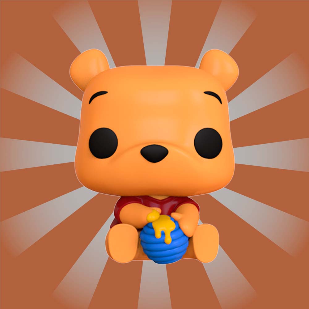 funko winnie pooh design stampa fan arte regalo stl obj file chibi carina giocattoli miniatura disegno chiave anelli figura collezione 3D print model - Mito3D