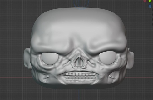 funko zombie head zombie marvel zombie funkopop custom halloween  3d print model - Mito3D