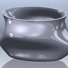 funky bowl art surfacing decorative 3d print model - Mito3D