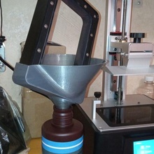 funil anycubic fóton mono resina cuba tanque 3d impressora uv lcd tela 3d print model - Mito3D