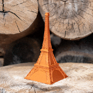 funnel shape eiffel tower decoration art print-in-place print place support ornamental watering plants easy architecture france liquid tank bottle 3d print model - Mito3D