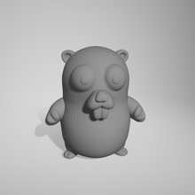 engraçado Castor jogos animal brinquedo feliz simples 3d print model - Mito3D