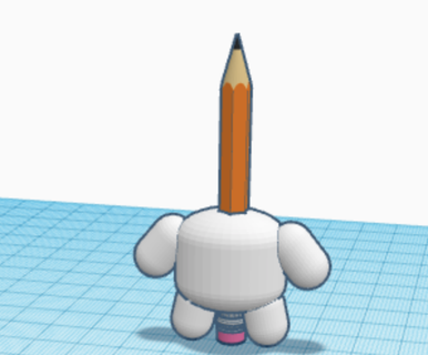 engraçado corpo lápis suporte 3d print model - Mito3D