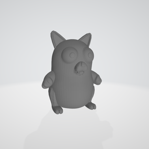 drôle chat Jeu animal jouet heureux Facile 3D print model - Mito3D