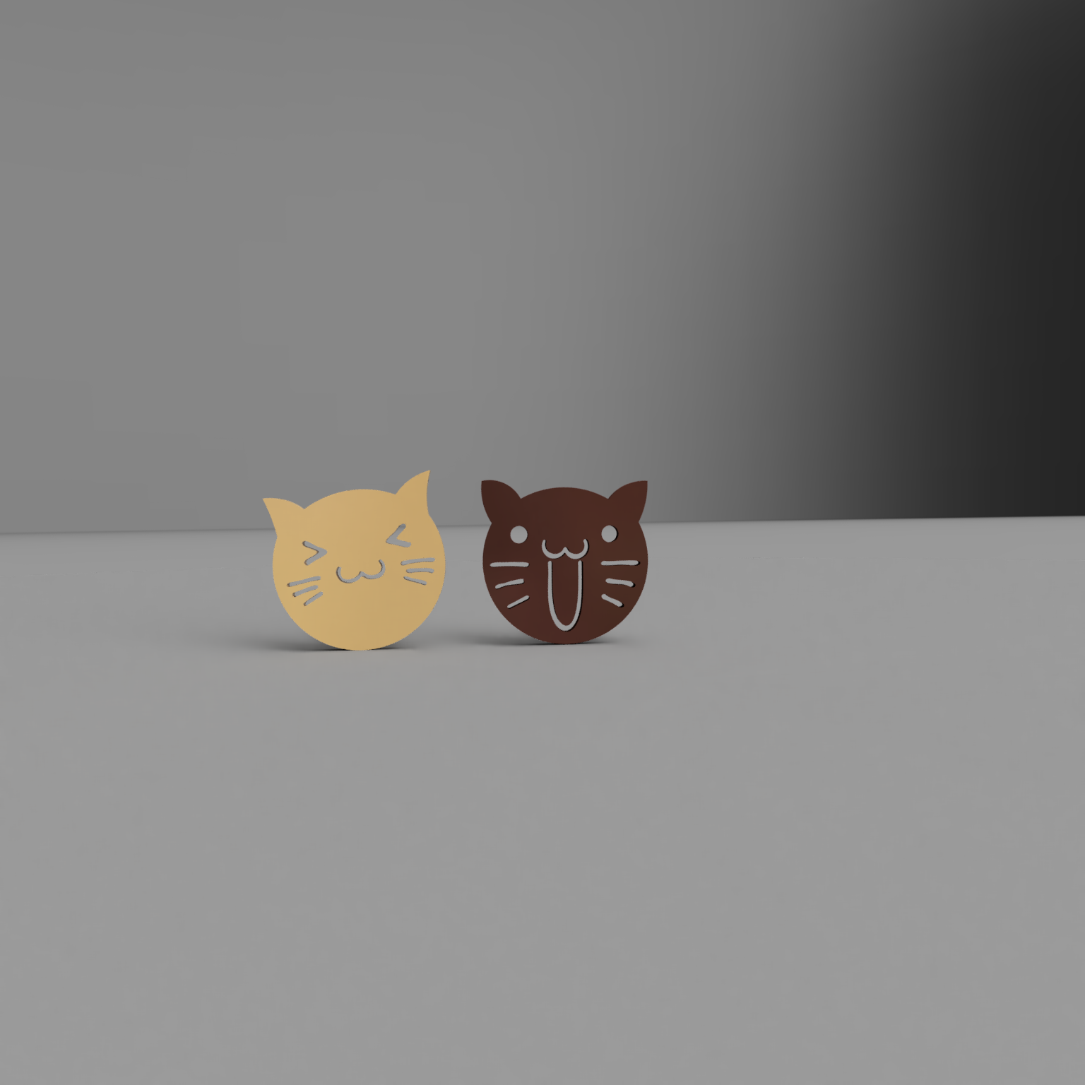 komik bardak altlığı kedi ev dekoru 3D print model - Mito3D