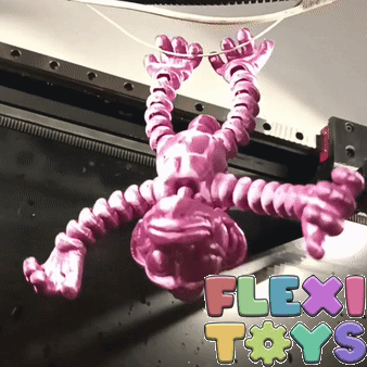 funny flexi print-in-place monkey toy retrieved flexitoys printinplace creature phonestand 3D print model - Mito3D