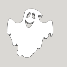funny ghost 2d various decoration model halloween 3d print model - Mito3D