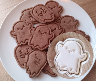 funny ghost cookie cutter baking 3d print model - Mito3D