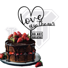 funny love cake topper - air breathe corny decoration inlove valentines saint valentin 3d print model - Mito3D