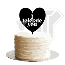 funny love cake topper - tolerate corny decoration inlove valentines saint valentin 3d print model - Mito3D