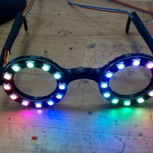 funny neopixel glasses fashion led strip 3d print model - Mito3D