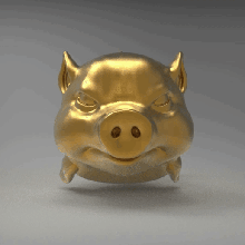 komik domuzcuk balık Sanat 3d print model - Mito3D