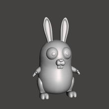 funny rabbit game animal toy happy simple bunny 3d print model - Mito3D
