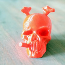 funny skull 2 gadget cigar 3d print model - Mito3D